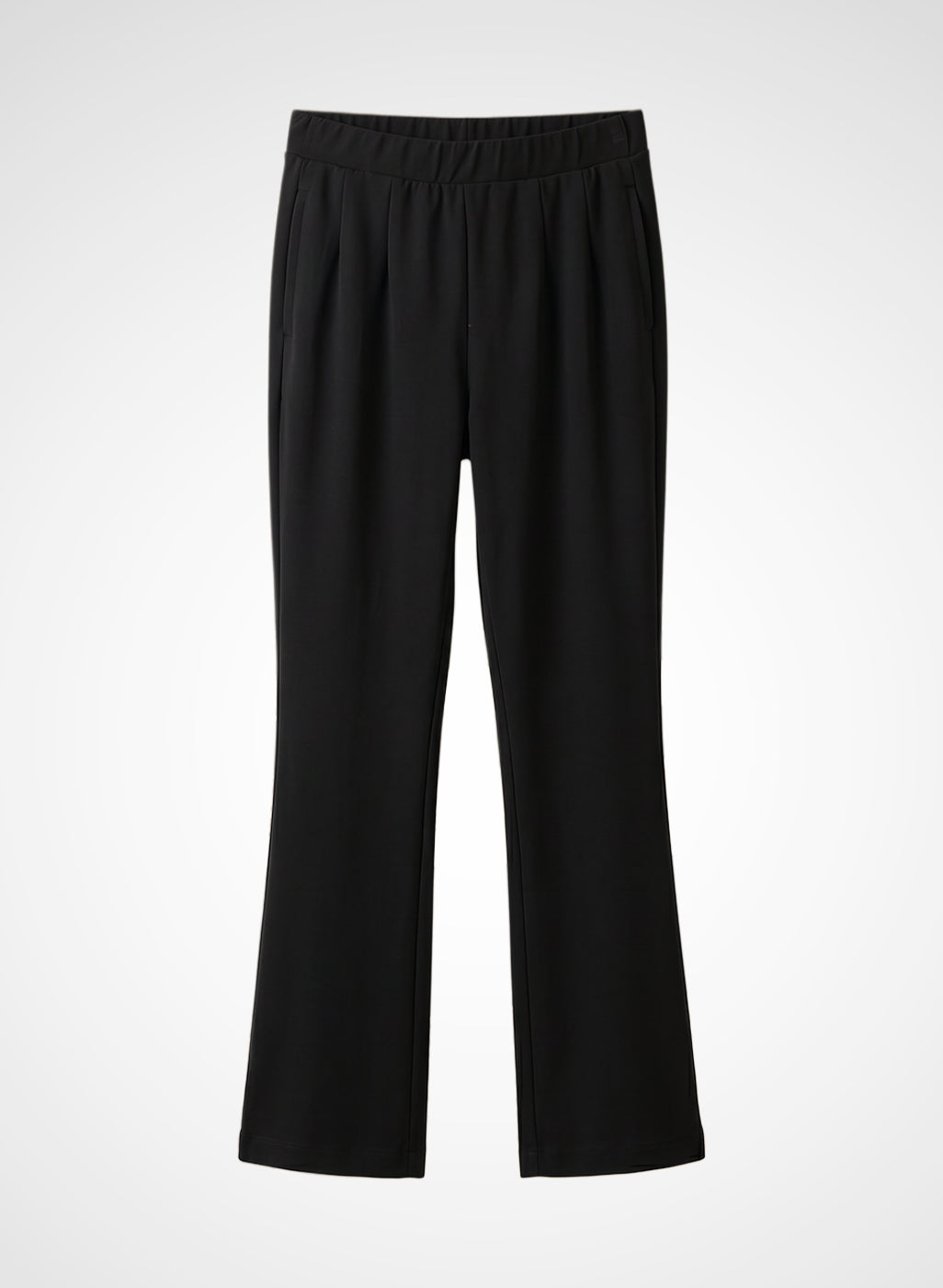 Black Roma Cotton Bootcut Pants