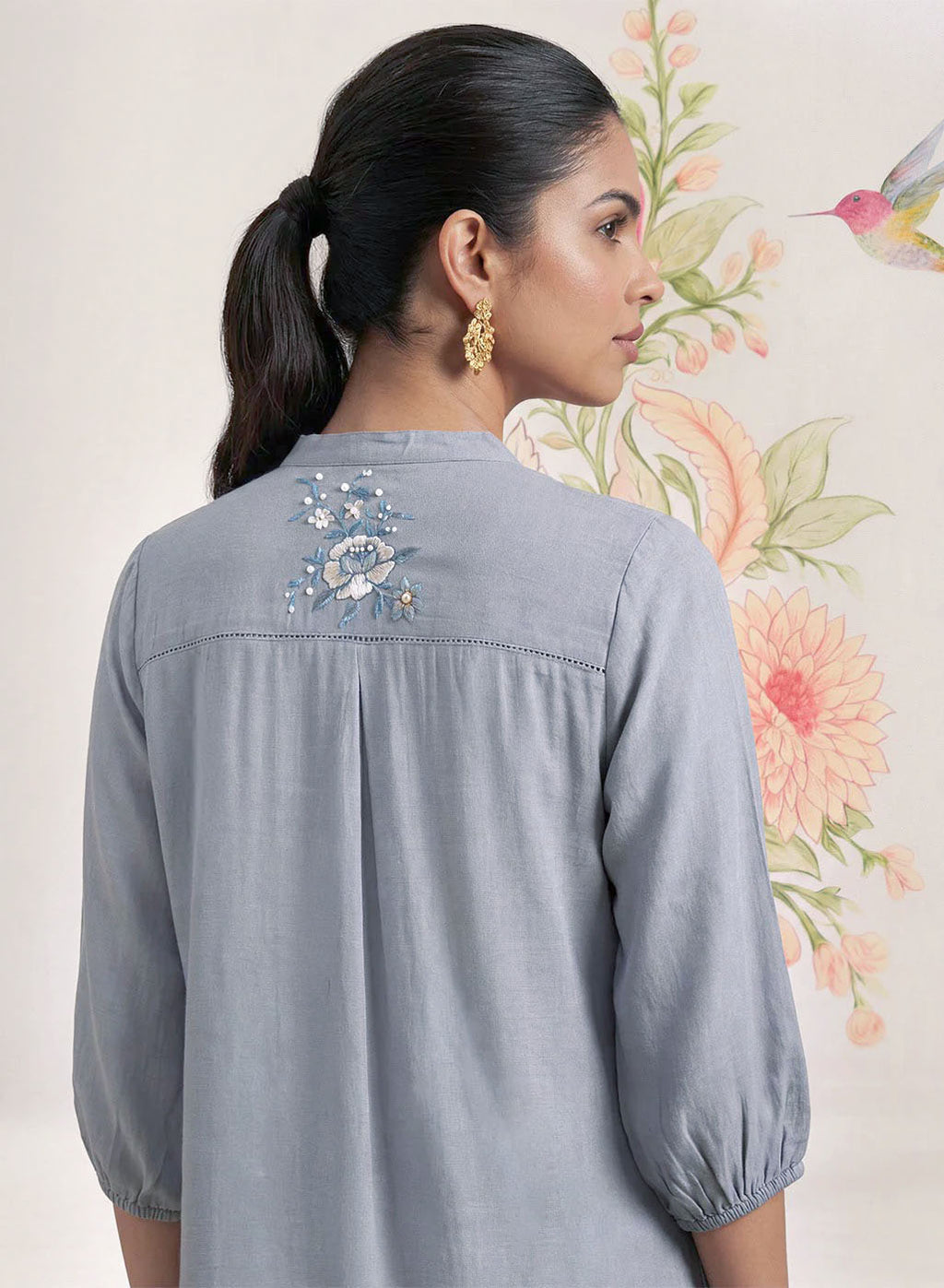 Kissa Spa Embroidered Shirt