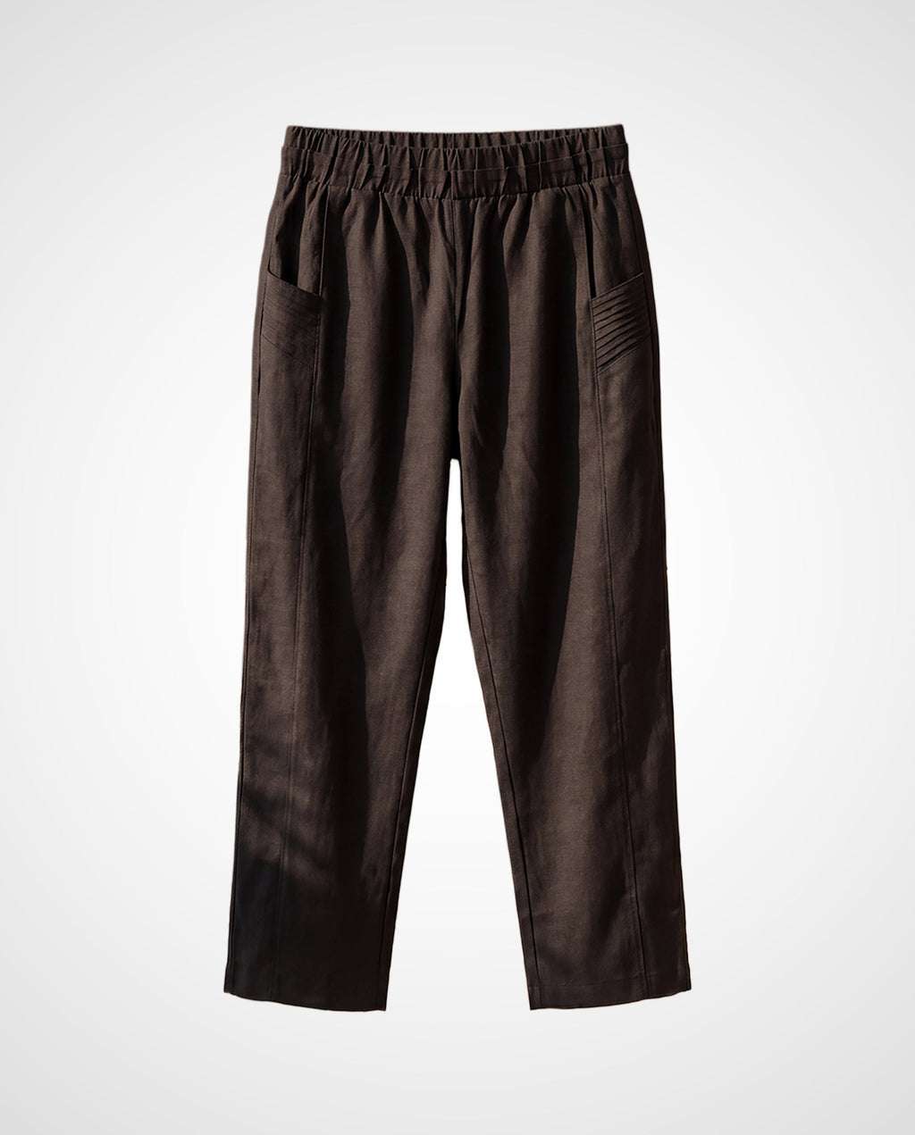 Black Cotton Blend Regular Fit Capris