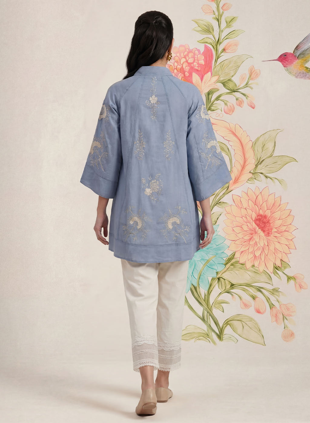 Maitri Spa Embroidered A-line Tunic