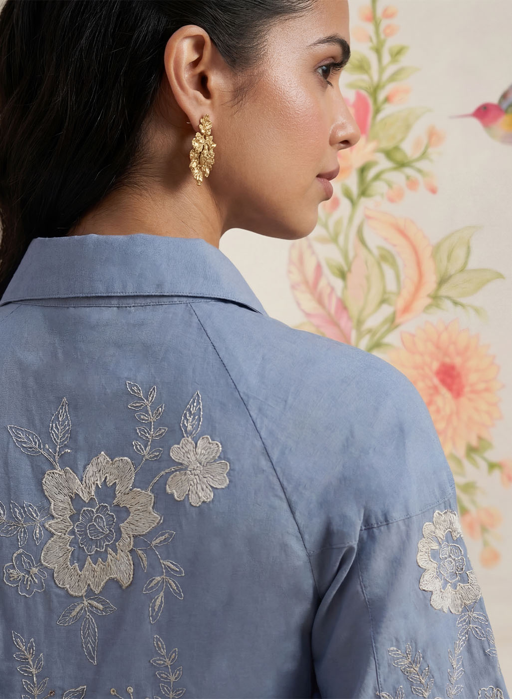 Maitri Spa Embroidered A-line Tunic