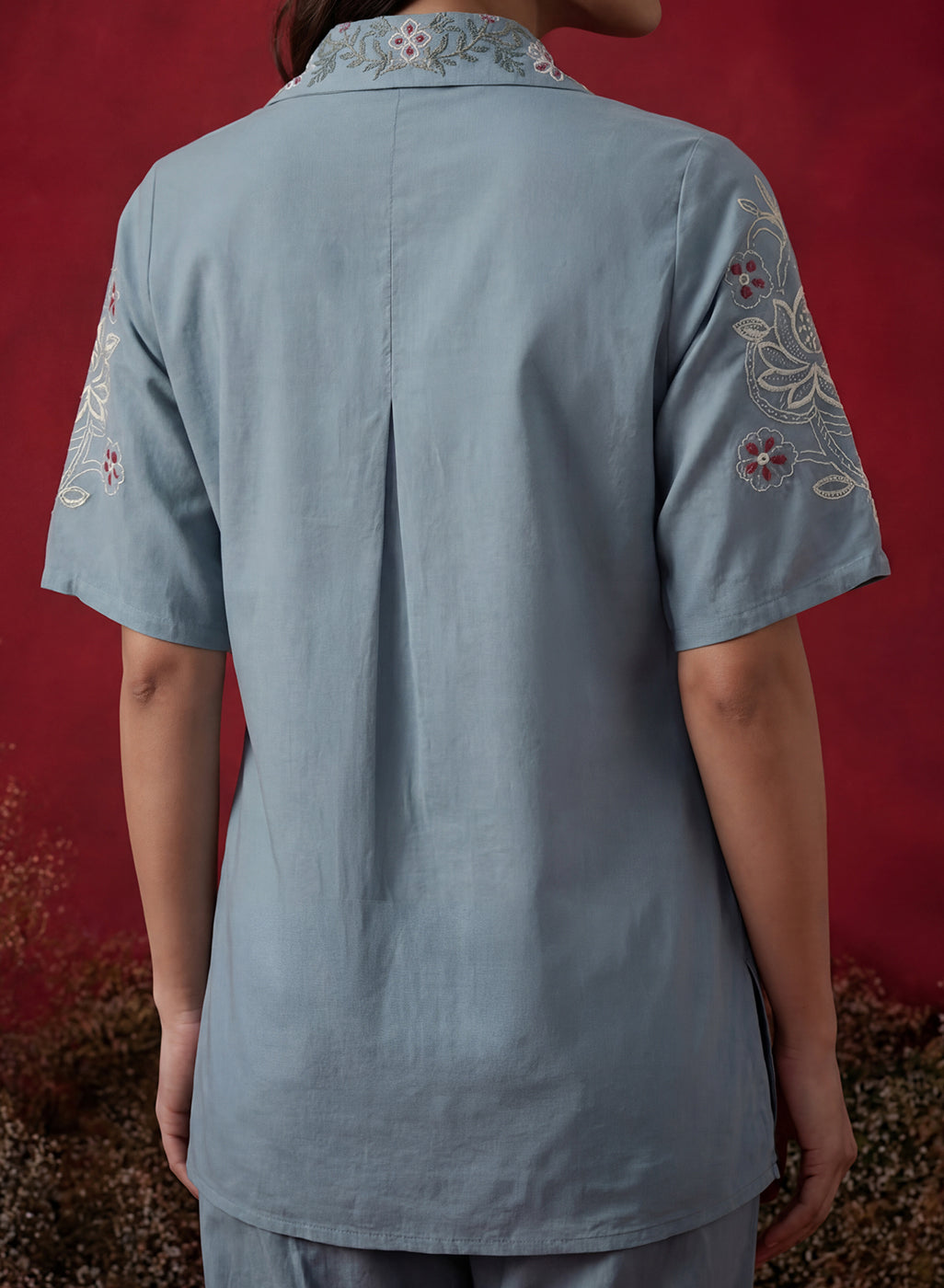 Spa Embroidered Chanderi Regular Co-ord Set