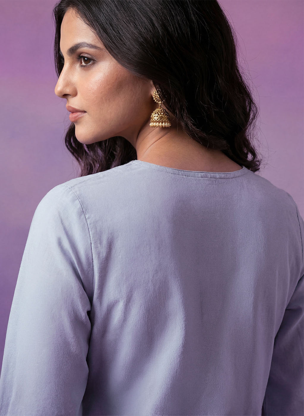 Spa Cotton Blend Embroidered Kurta Set
