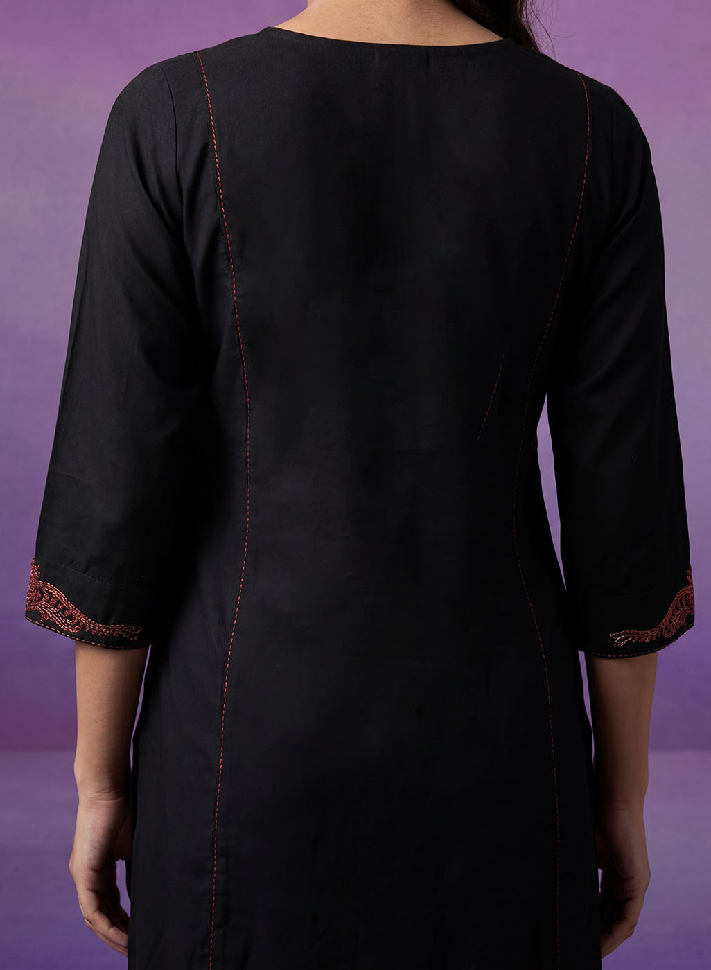 Black Embroidered Suit Set with Dupatta