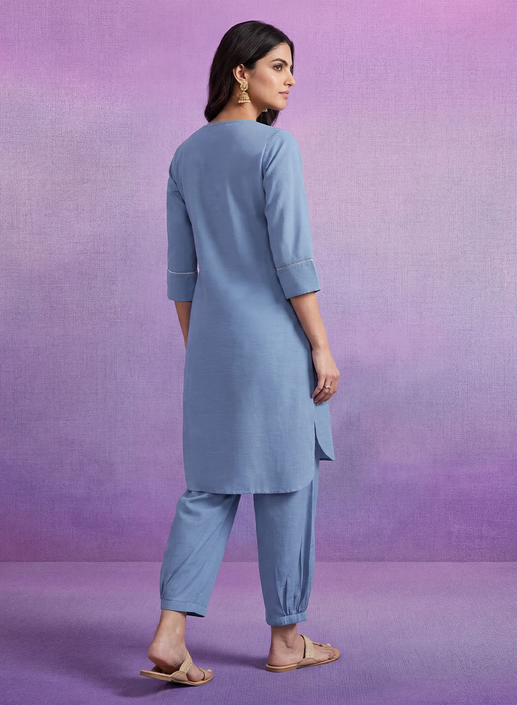 Spa Embroidered Straight Kurta Set