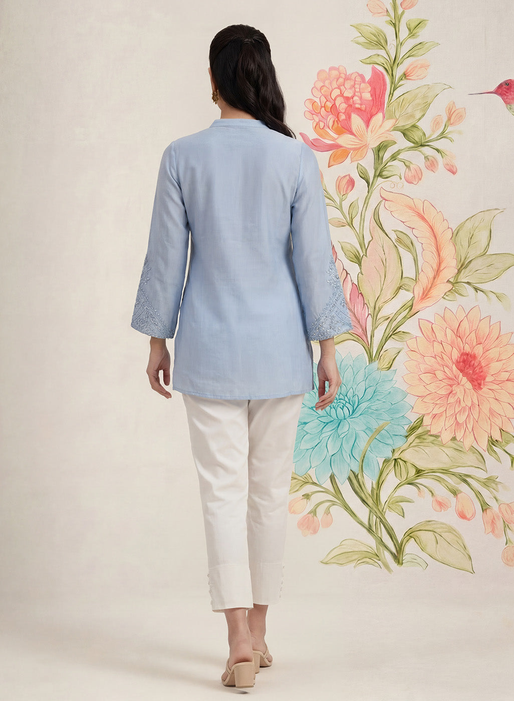 Tiri Spa Monochrome Embroidered Shirt