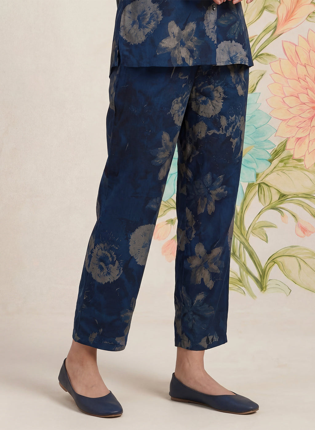 Hena Navy Printed Co-ord Set