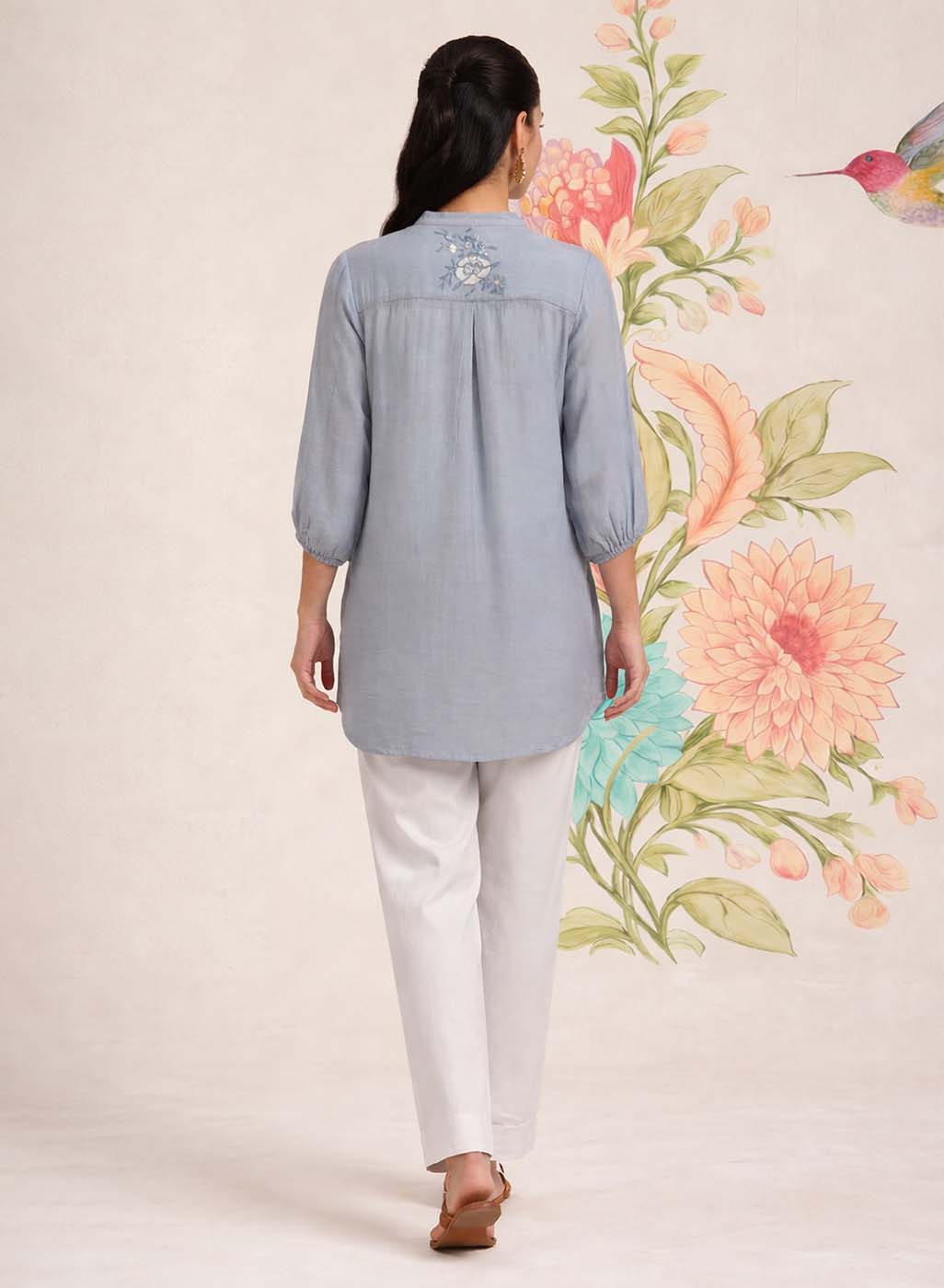 Kissa Spa Embroidered Shirt