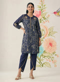 Jhumri Blue Cotton Blend Printed Co-ord Set