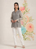 Taal Grey Embroidered Shirt