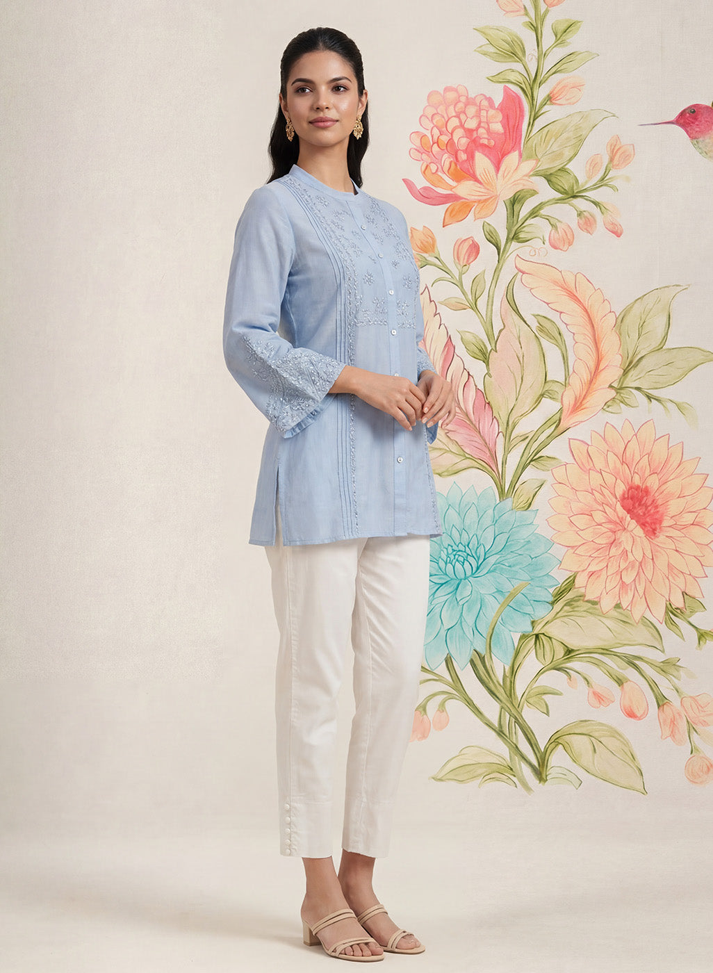 Tiri Spa Monochrome Embroidered Shirt