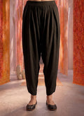 Black Satin Relaxed Fit Salwar