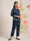 Hena Navy Printed Co-ord Set