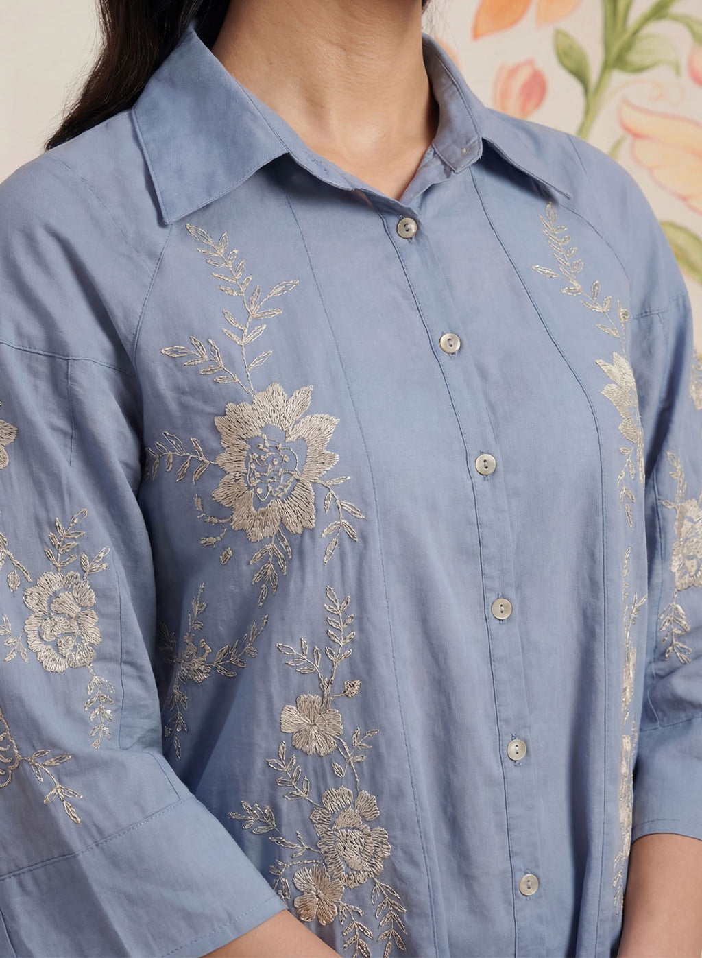Maitri Spa Embroidered A-line Tunic