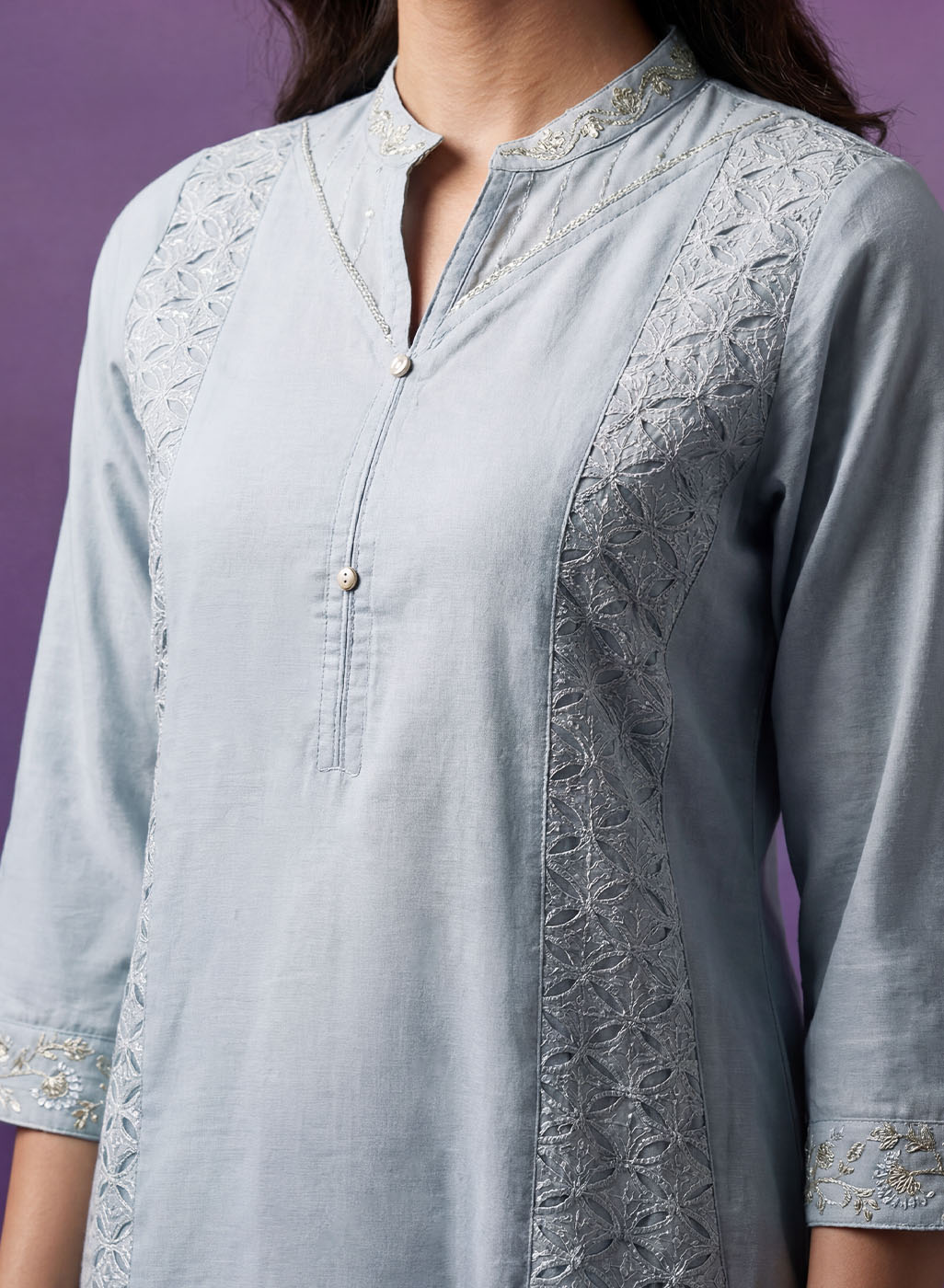 Spa Embroidered A-line Kurta Set