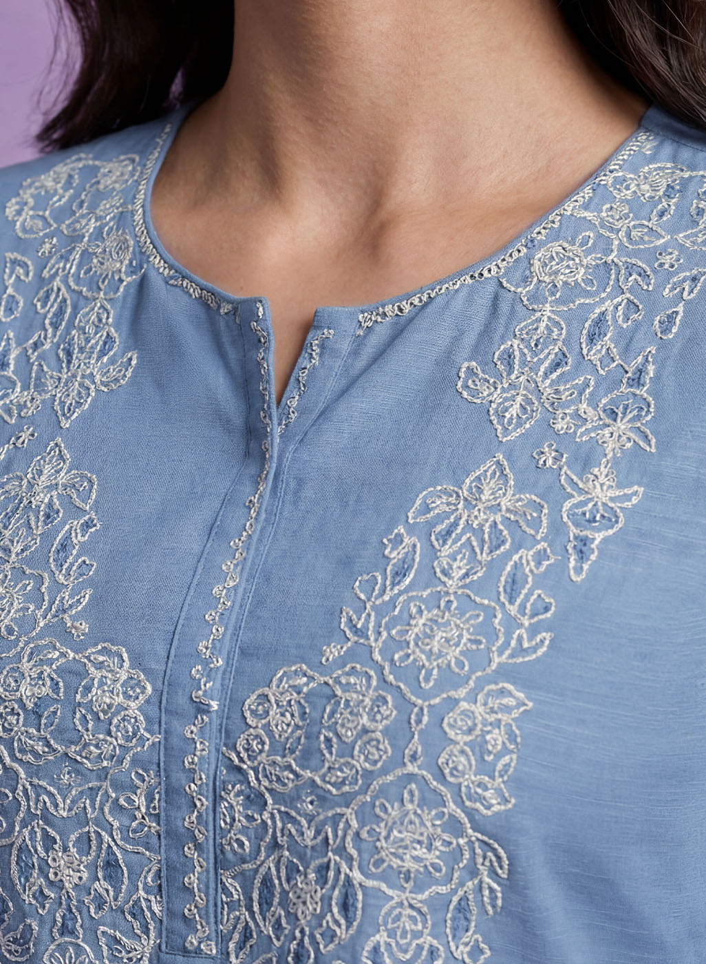 Spa Embroidered Straight Kurta Set