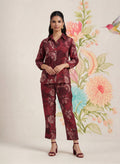 Hena Maroon Printed Co-ord Set