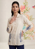 Sakhi Ivory Embroidered Shirt