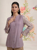 Taal Lavender Embroidered Shirt