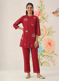 Chavi Red Embroidered Co-ord Set