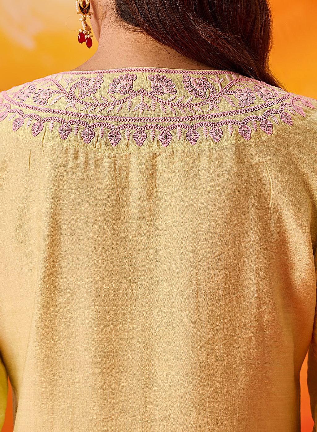 Kora Green Cotton Blend Embroidered Suit Set with Dupatta