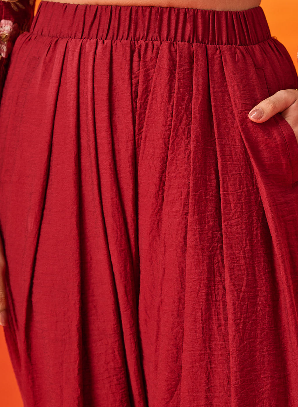 Vaara Kalini Maroon Embroidered Suit Set with Dupatta