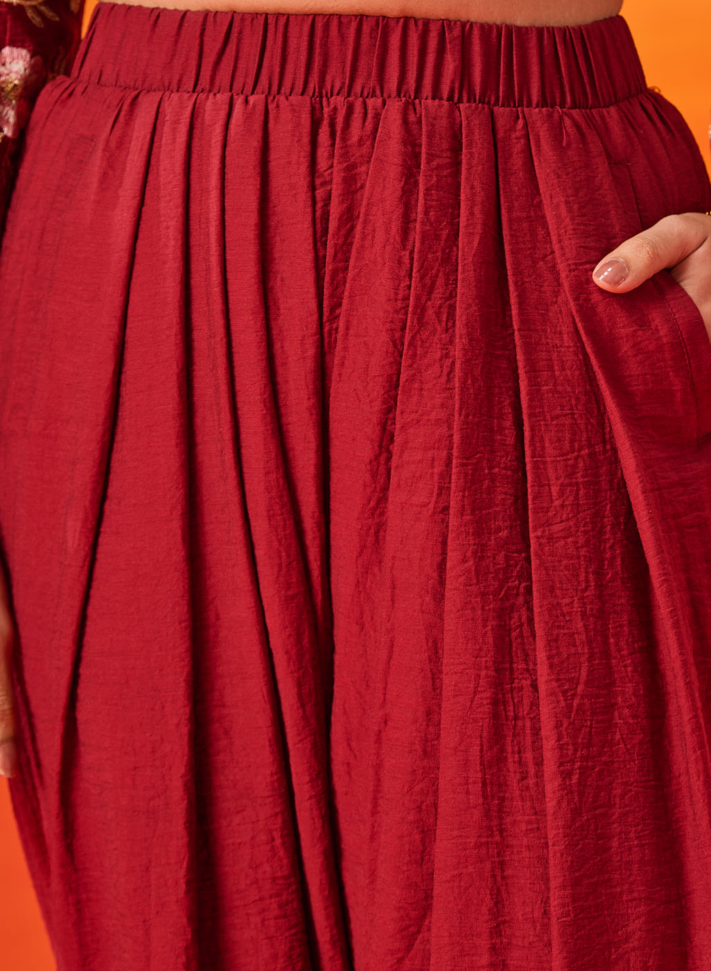 Vaara Kalini Maroon Embroidered Suit Set with Dupatta