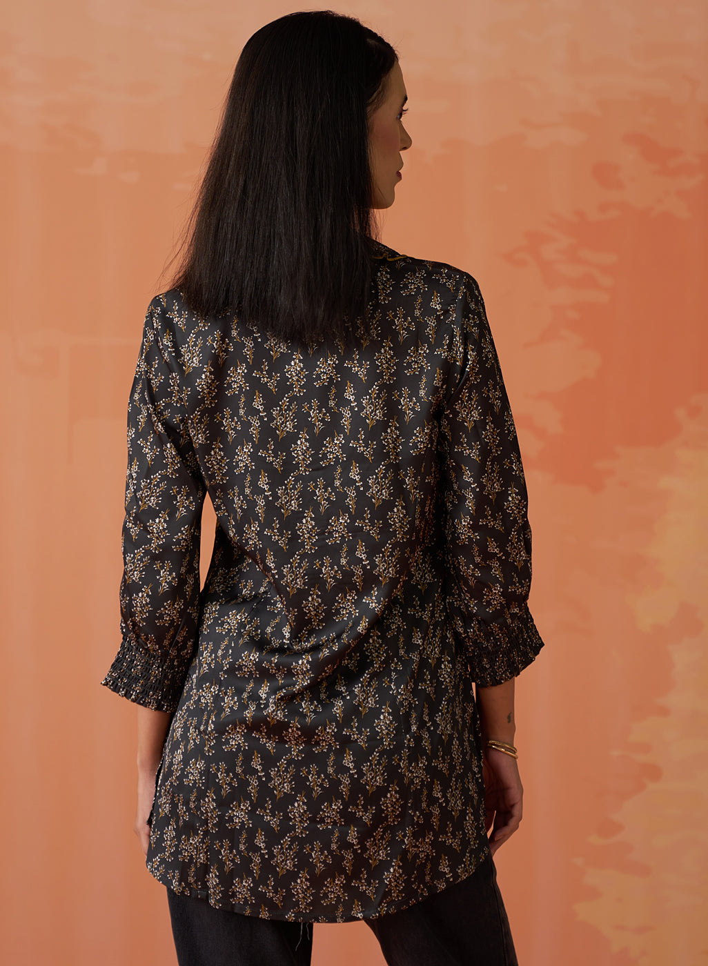 Saanjh Green Printed Top for Women