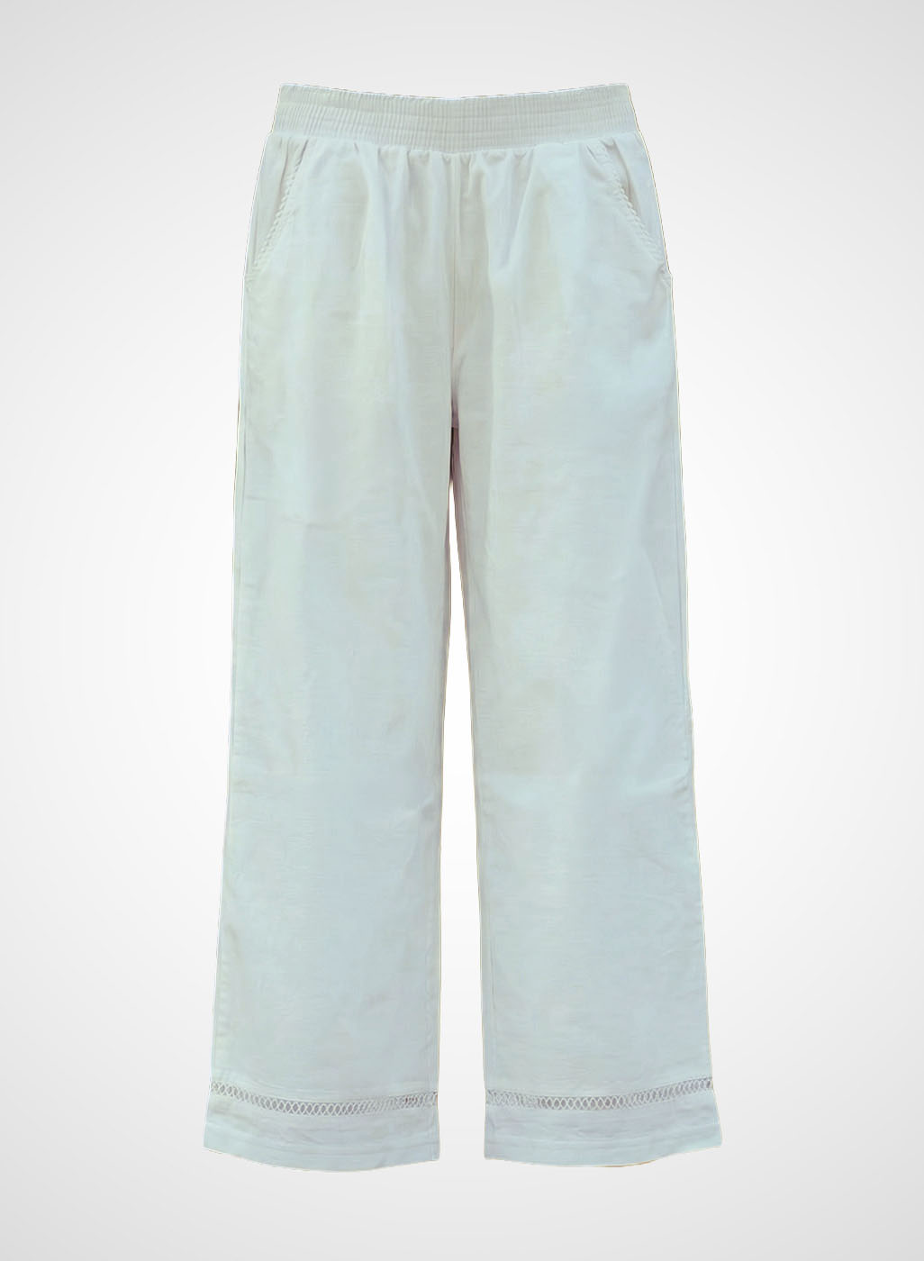 White Linen Blend Daily Wear Palazzos