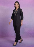Black Embroidered Co-ord Set