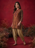 Orabella Olive Printed Shantoon Tunic