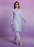 Spa Cotton Blend Embroidered Kurta Set