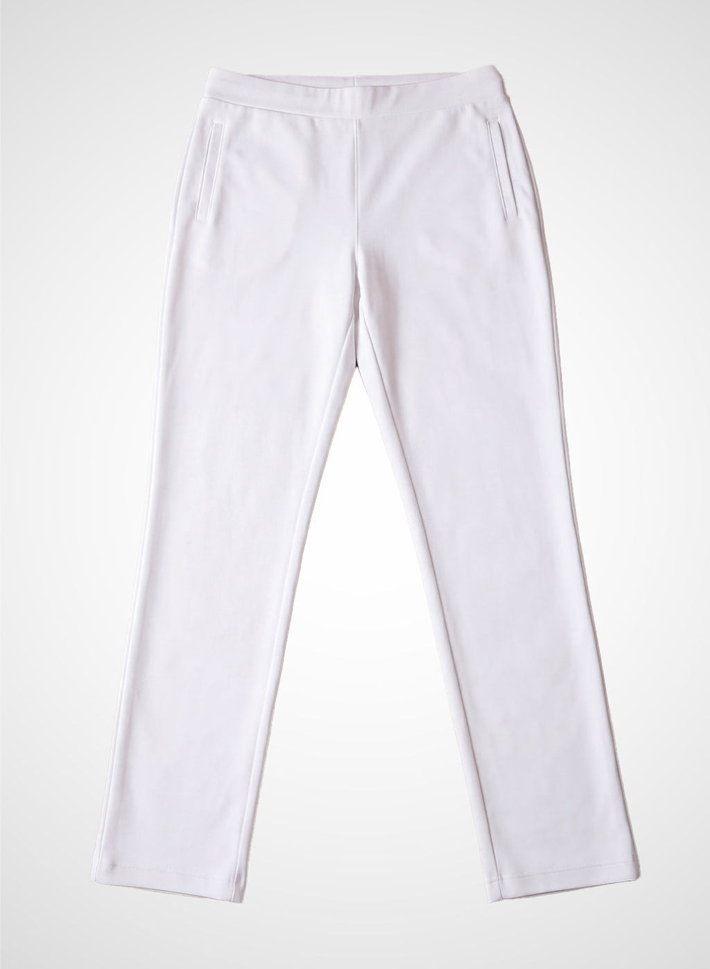 Roma Ivory Cotton Straight Fit Pant