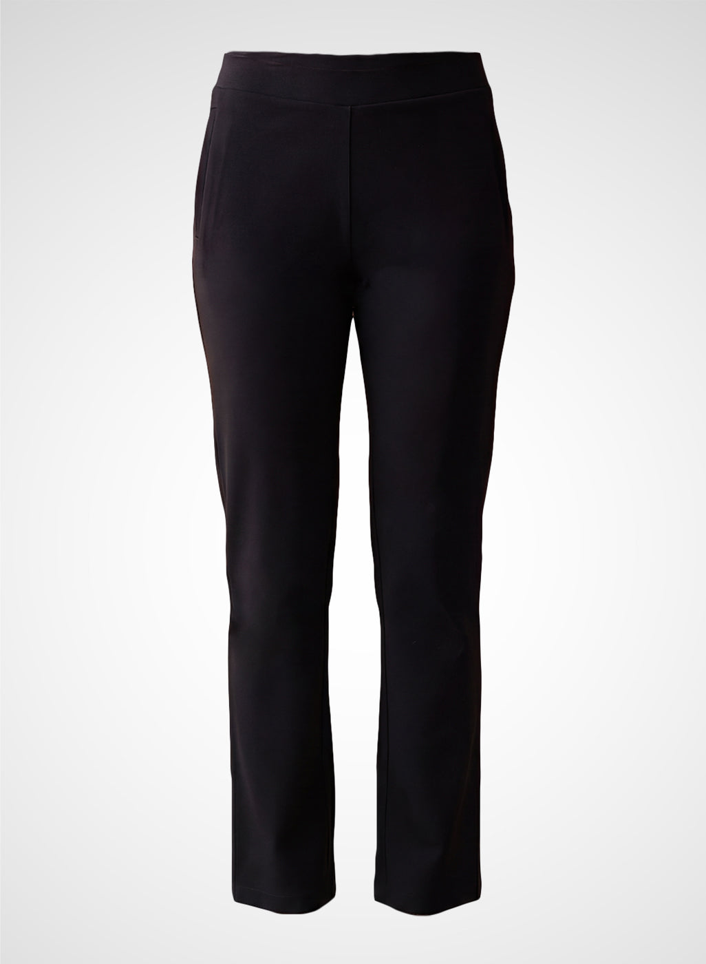 Roma Black Cotton Straight Fit Pant