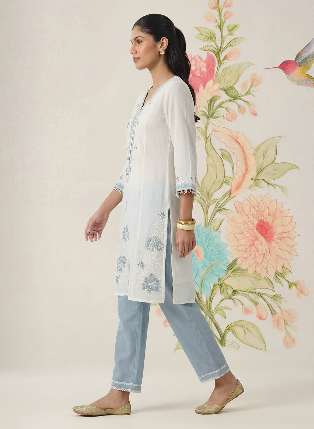 Mysaara Spa Embroidered Georgette Suit Set with Dupatta