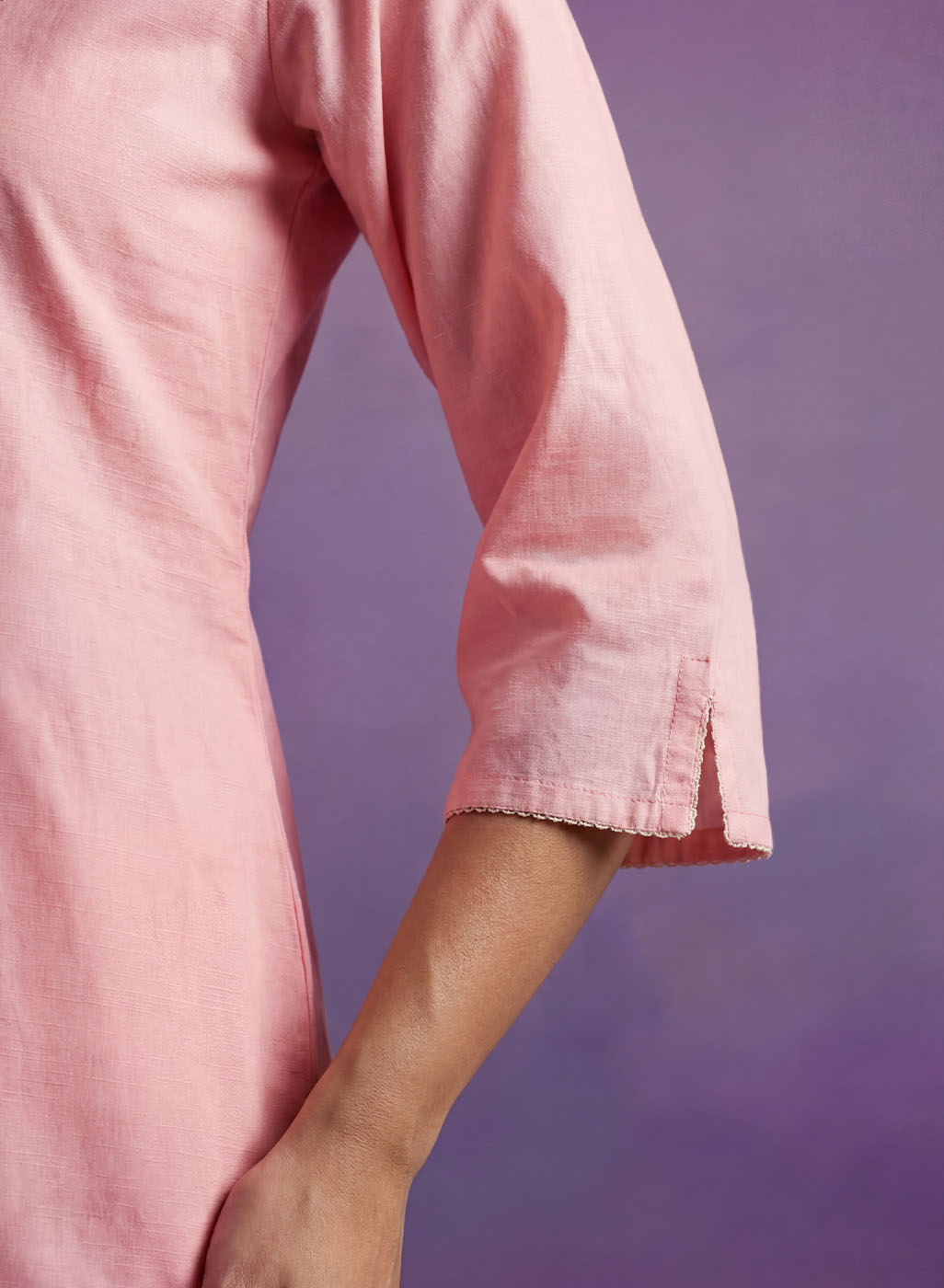 Pink Embroidered Co-ord Set