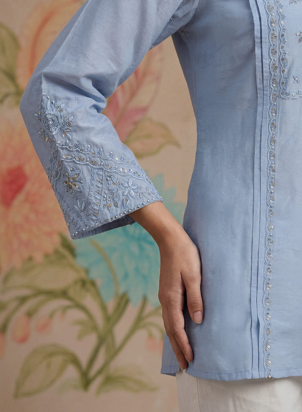 Tiri Spa Monochrome Embroidered Shirt