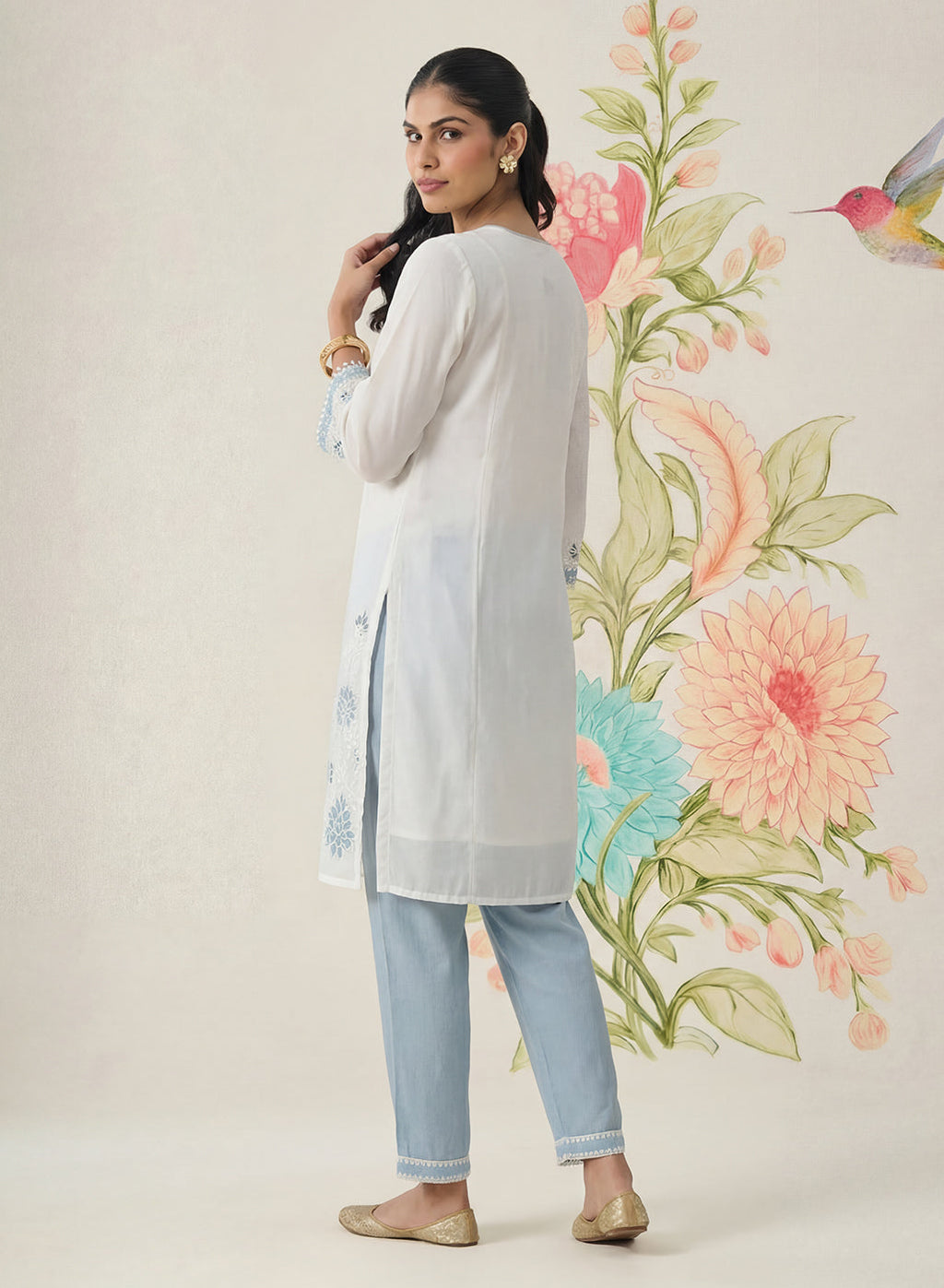 Mysaara Spa Embroidered Georgette Suit Set with Dupatta