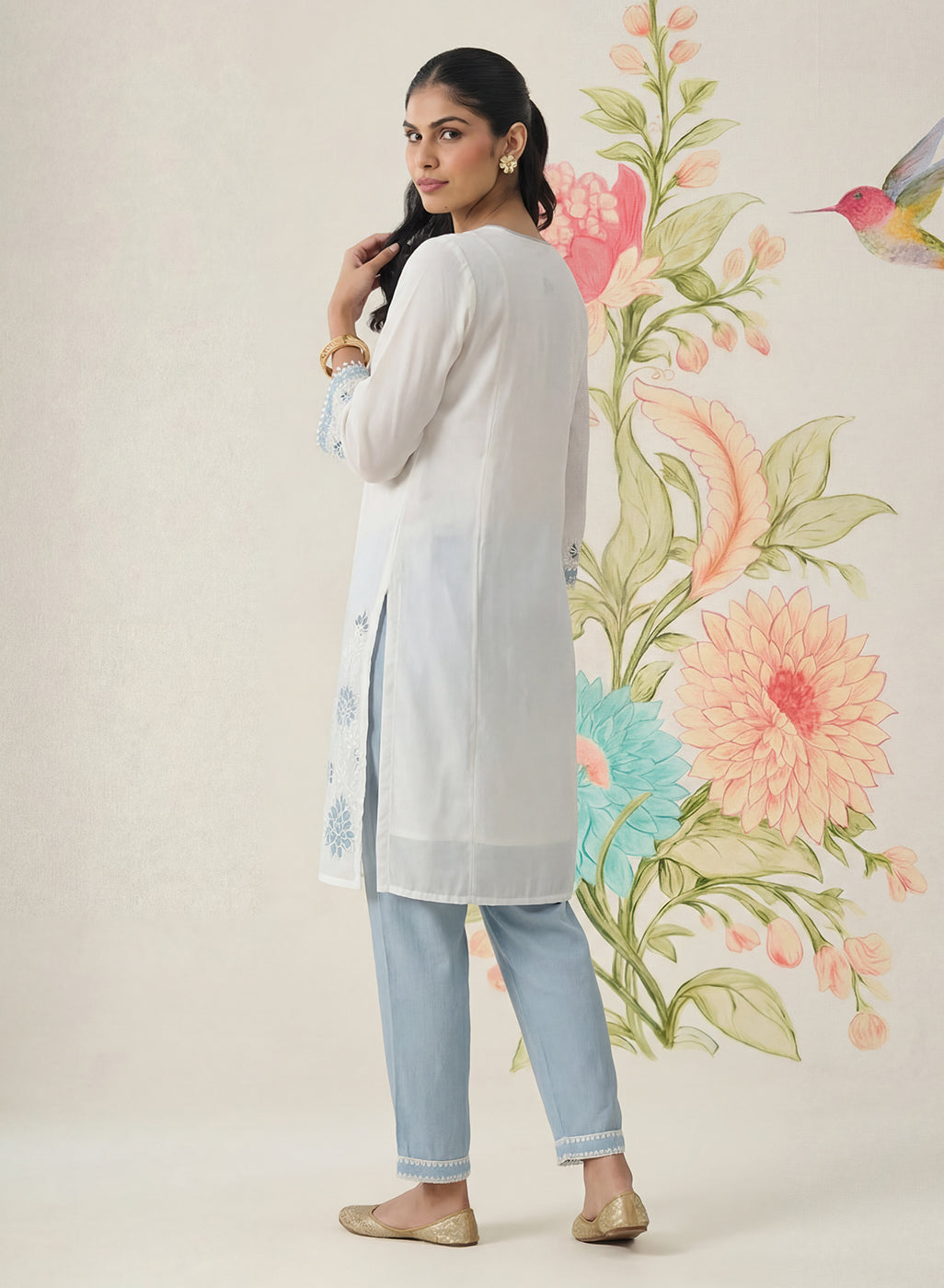 Mysaara Spa Embroidered Georgette Suit Set with Dupatta