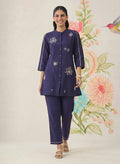 Chavi Navy Embroidered Co-ord Set