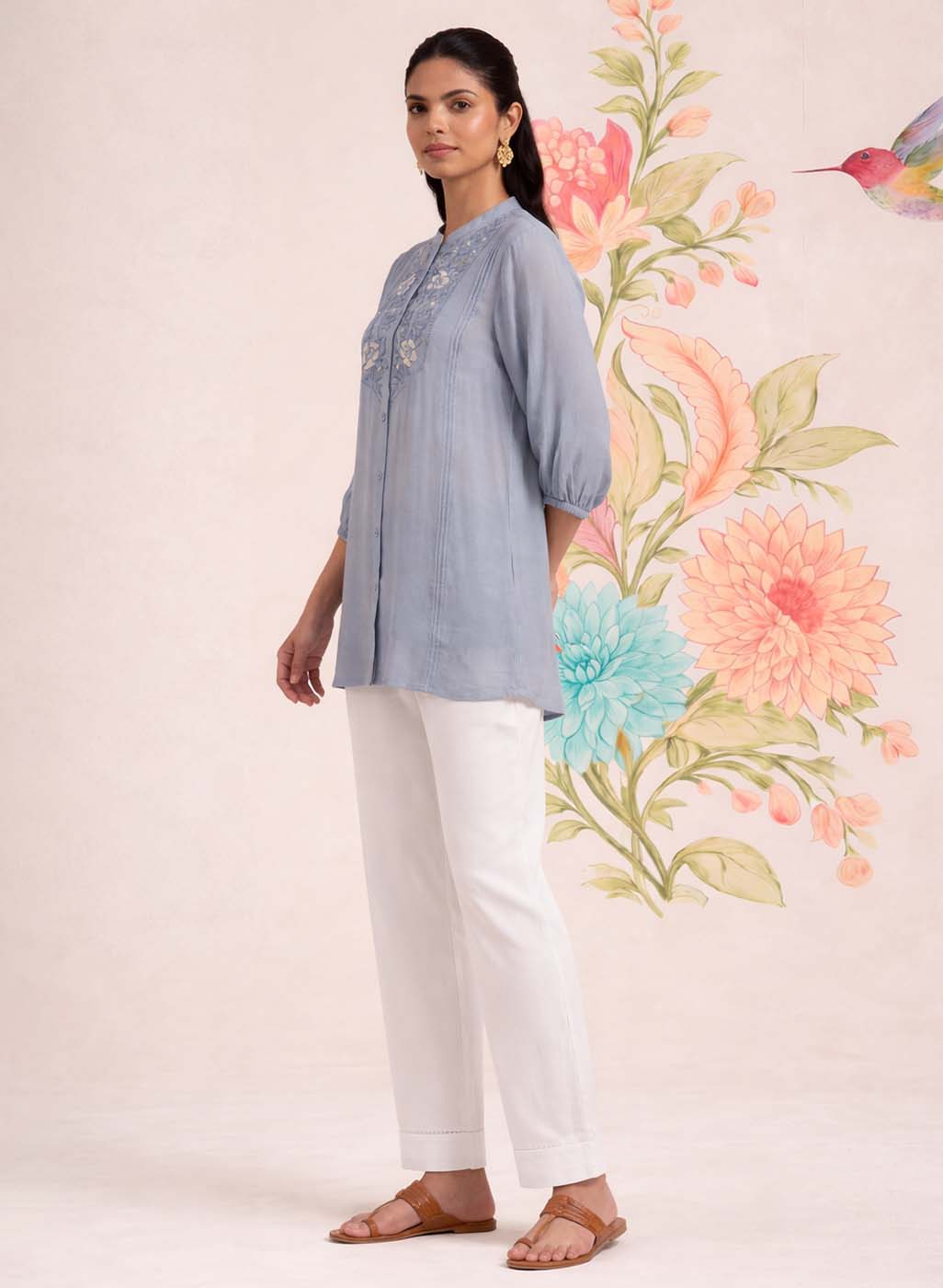 Kissa Spa Embroidered Shirt
